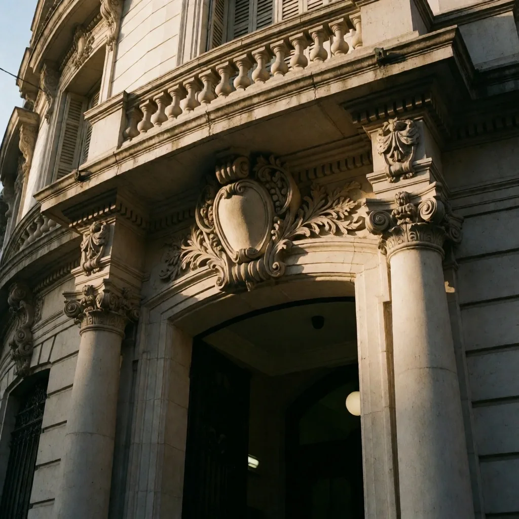 Detalle arquitectónico de un consulado portugués