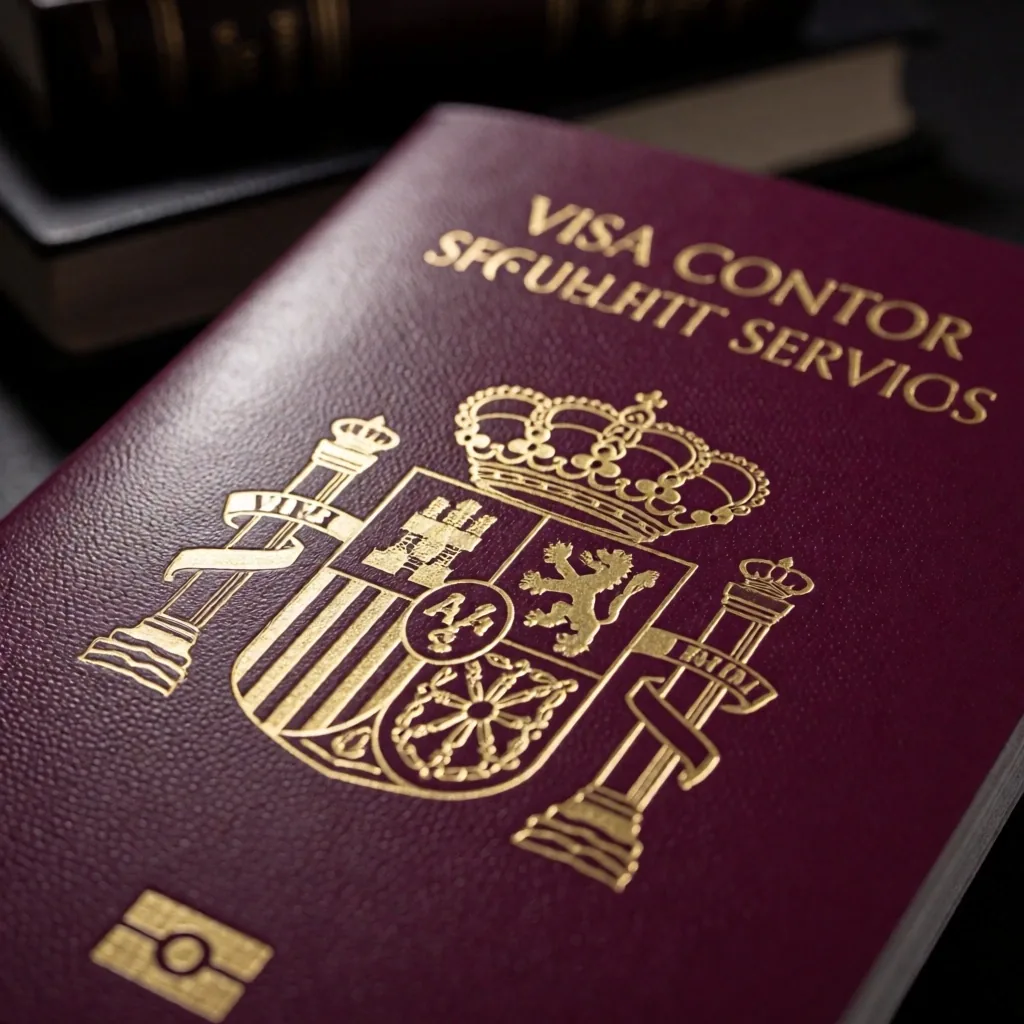 Textura de pasaporte europeo iluminado bajo luz direccional